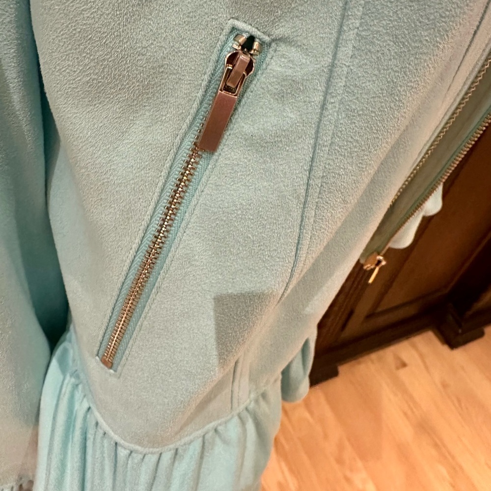 The Limited Light Blue Ruffle Hem Blazer - Picture 4 of 5